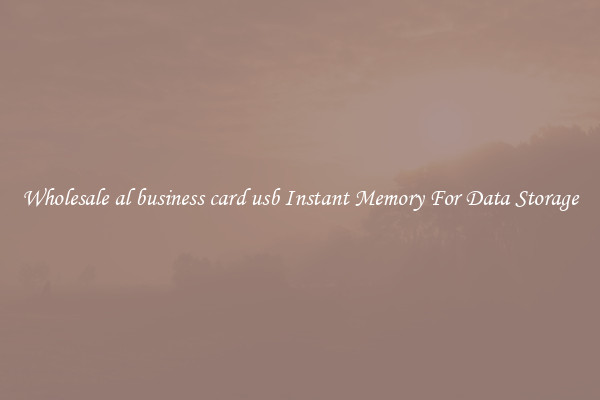 Wholesale al business card usb Instant Memory For Data Storage