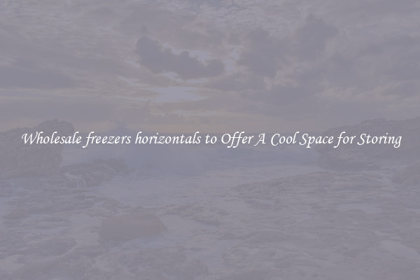 Wholesale freezers horizontals to Offer A Cool Space for Storing
