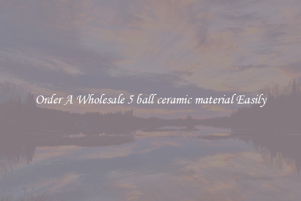 Order A Wholesale 5 ball ceramic material Easily