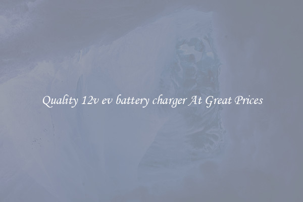 Quality 12v ev battery charger At Great Prices