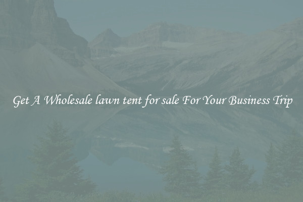 Get A Wholesale lawn tent for sale For Your Business Trip