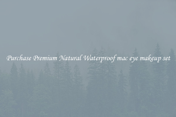 Purchase Premium Natural Waterproof mac eye makeup set