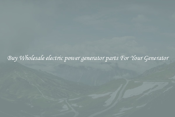 Buy Wholesale electric power generator parts For Your Generator