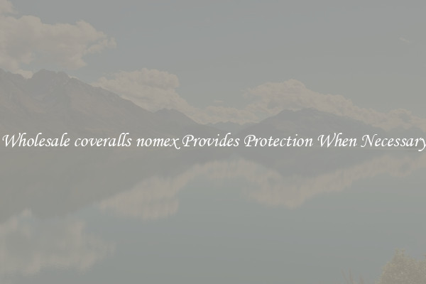 Wholesale coveralls nomex Provides Protection When Necessary