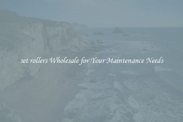 set rollers Wholesale for Your Maintenance Needs