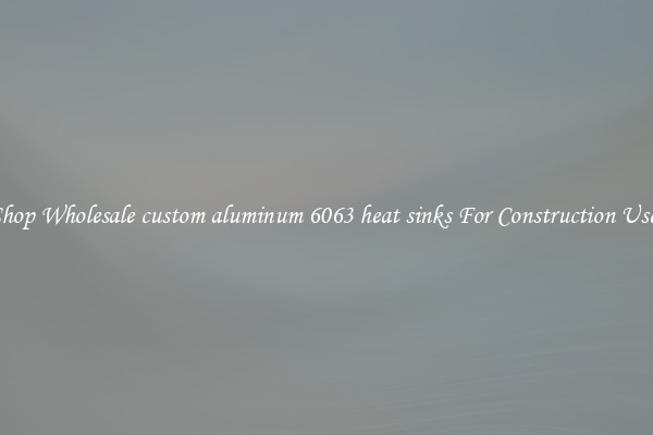 Shop Wholesale custom aluminum 6063 heat sinks For Construction Uses